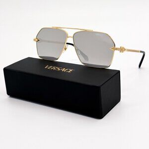 NEW VERSACE SUNGLASSES VE2284 1002/6G GOLD MEN EYEWEAR VE2284 10026G